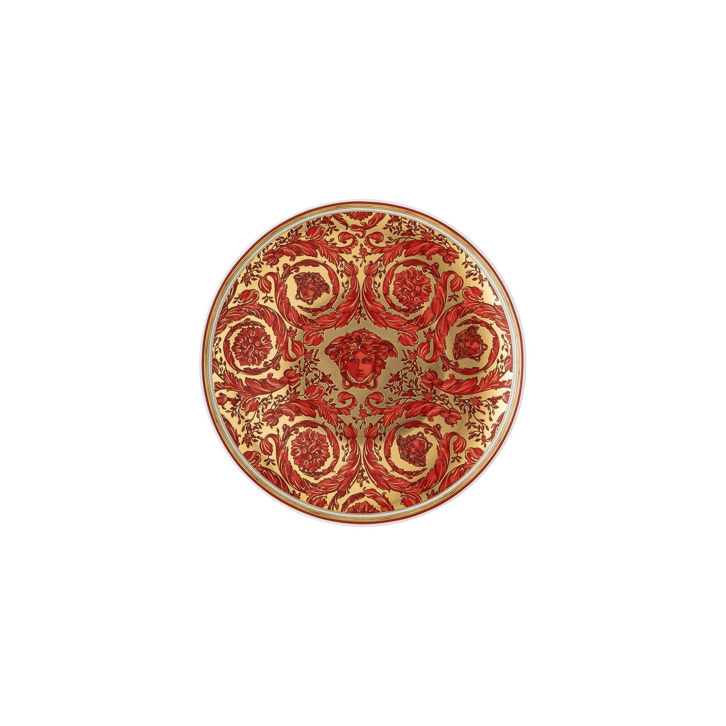 Versace Medusa Red Garland Bread Plate 6.5"