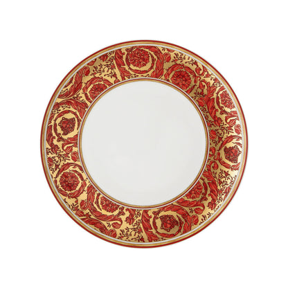 Versace Medusa Red Garland Dinner Plate 11"