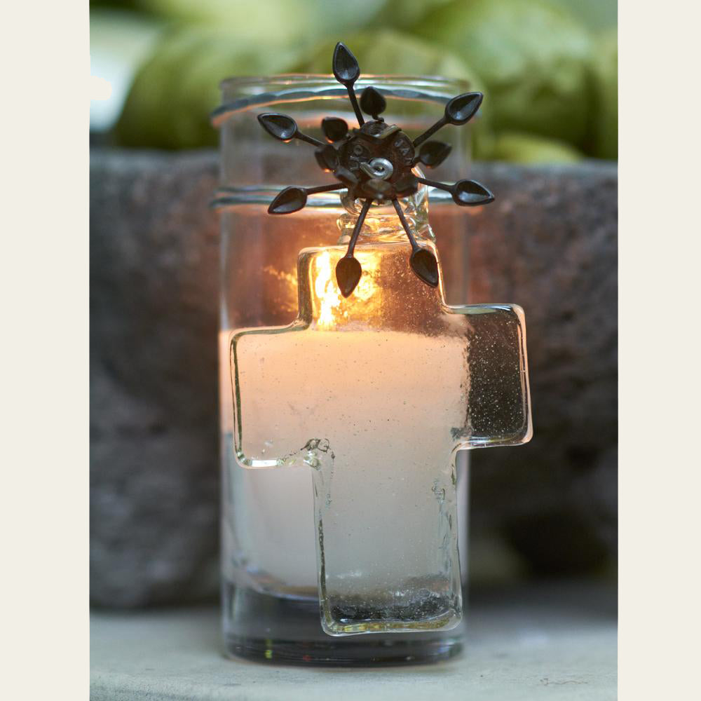 Jan Barboglio Adelita Candle with Houseblessing Cross