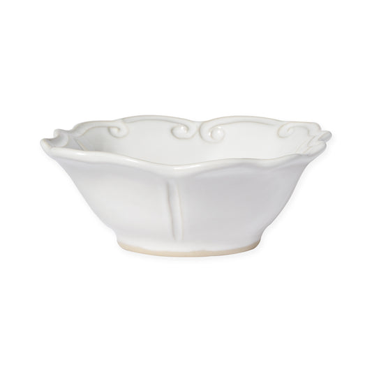 Vietri Incanto Stone Baroque Cereal Bowl - White