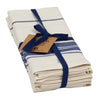 Design Imports Farm Fresh Set of 4 Blue Stripe Cloth Napkins