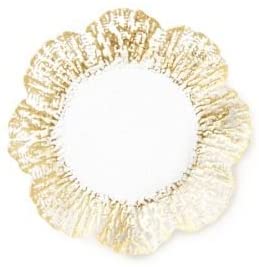 Vietri Rufolo Glass Gold Canape Plate