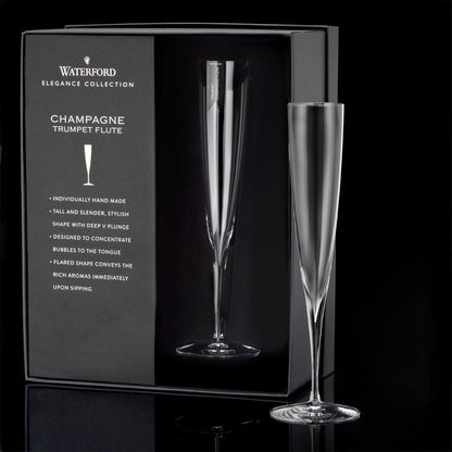 Waterford Elegance Trumpet Champagne Flutes, Set of 2
