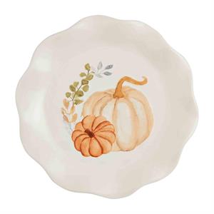 Double Pumpkins Salad Dessert Plate