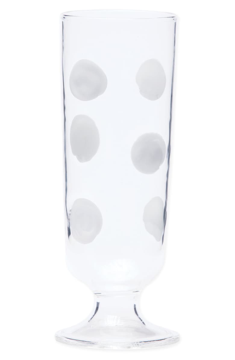 Vietri Drop Champagne Glass - White