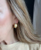 Dina Mackney Designs Earrings - Huge Hoop Gemstone - Mother of Pearl