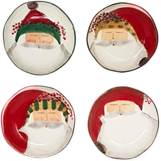 Vietri Old St. Nick Assorted Pasta Bowls - Set of 4
