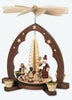 Byers' Choice German Pyramid: Santa Presents Wood Shavings