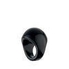 Lalique Ring - Cabochon - Black Crystal, Size 8 (57)