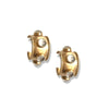 Dina Mackney Designs Earrings - Huge Hoop Gemstone - Mother of Pearl
