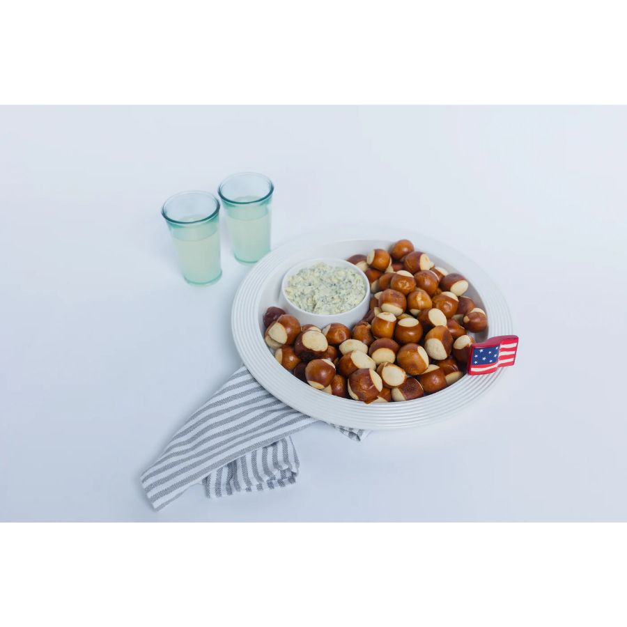 Nora Fleming Melamine: Pinstripes Chip & Dip Tray