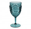 Le Cadeaux Fleur Acrylic Teal Wine Glass