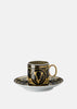 Versace Virtus Gala Black Espresso Cup & Saucer