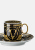 Versace Virtus Gala Black Espresso Cup & Saucer
