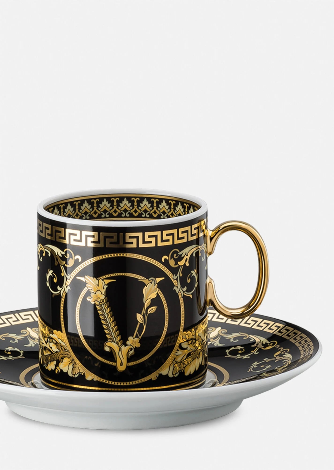 Versace Virtus Gala Black Espresso Cup & Saucer – Coast 2 Coast 