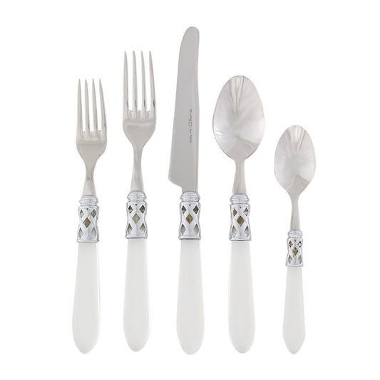 Vietri Flatware: Aladdin Brilliant 5 Piece Place Setting - Clear