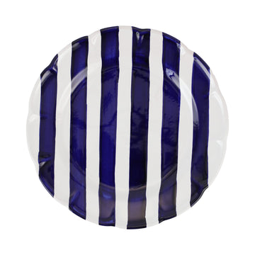 Vietri Amalfitana Stripe Dinner Plate - Cobalt