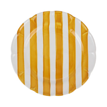 Vietri Amalfitana Stripe Dinner Plate - Yellow