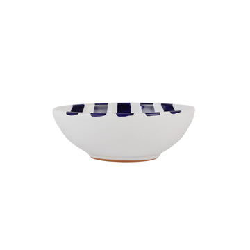 Vietri Amalfitana Stripe Cereal Bowl - Cobalt