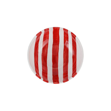 Vietri Amalfitana Stripe Cereal Bowl - Red