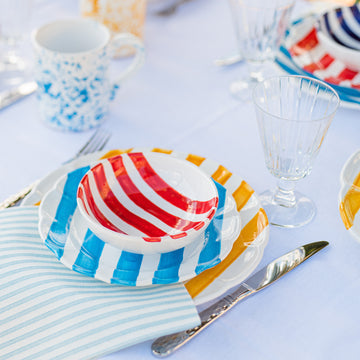 Vietri Amalfitana Stripe Cereal Bowl - Red