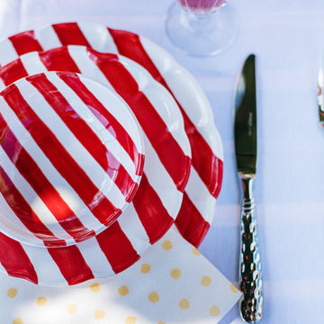 Vietri Amalfitana Stripe Cereal Bowl - Red