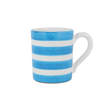 Vietri Amalfitana Stripe Mug - Aqua