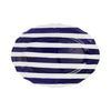 Vietri Amalfitana Stripe Oval Platter - Cobalt