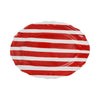 Vietri Amalfitana Stripe Oval Platter - Red