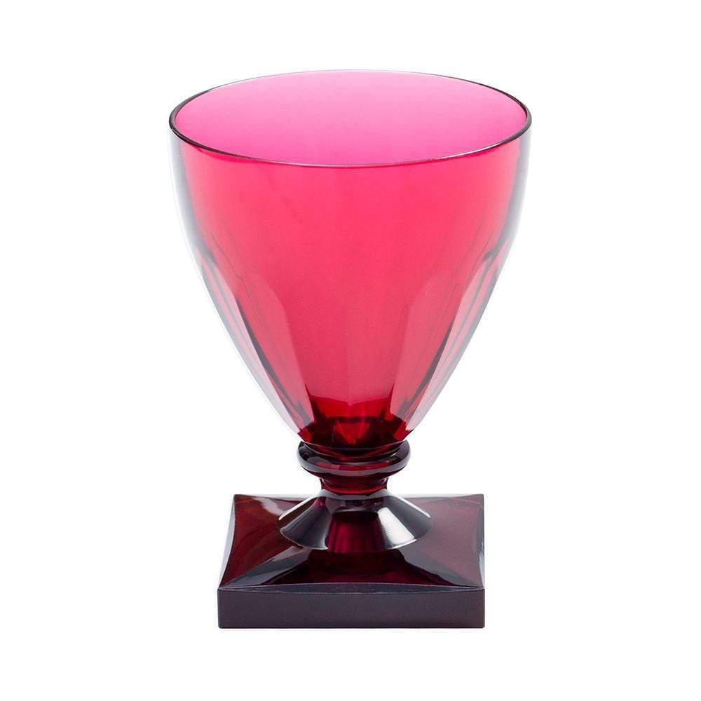 Caspari Acrylic: Wine Goblet Cranberry
