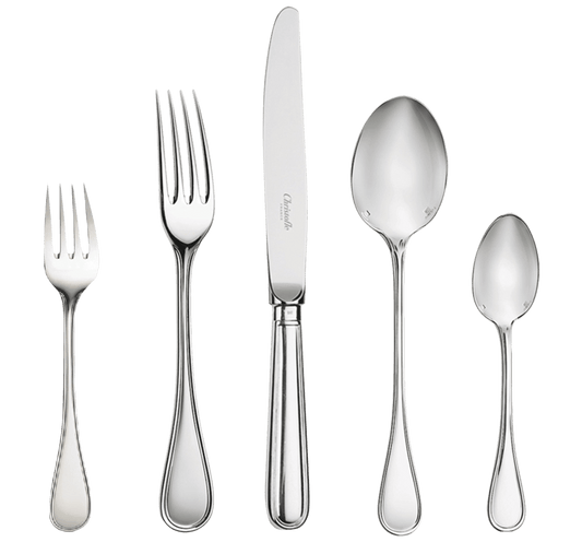 Christofle Albi Flatware: 5-Piece Set, Silver-Plated