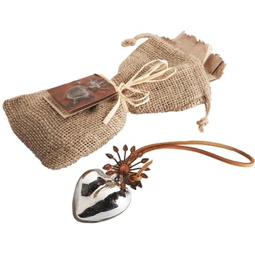 Jan Barboglio Adelita Heartblessing, Platinum Finish Glass Heart