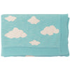 Darzzi Soft Clouds Baby Blanket Robin's Egg Blue and Natural