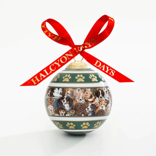 Halcyon Days Bauble - Dogs Leave Pawprints