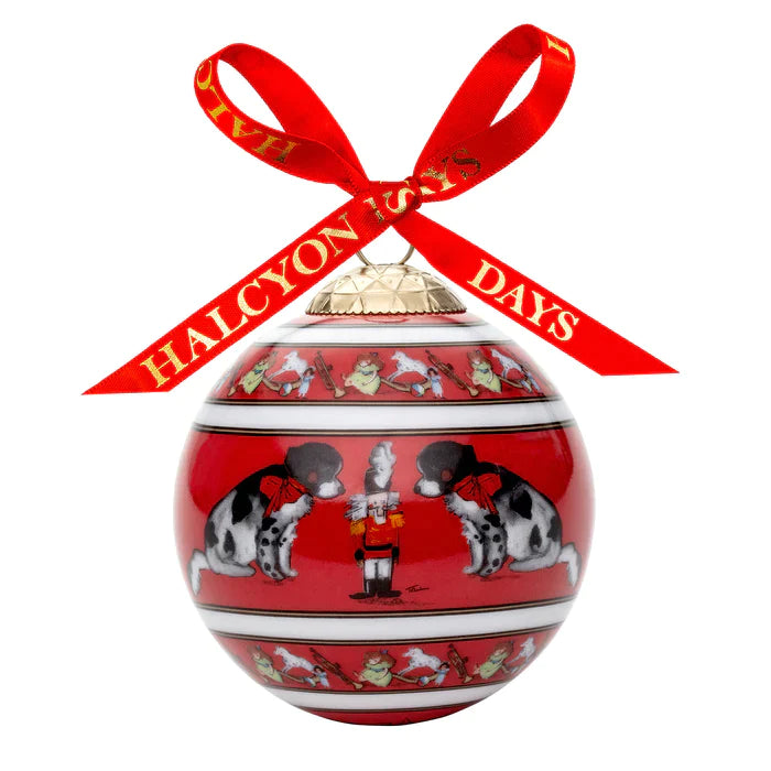 Halcyon Days Bauble - Spotty Dog & the Nutcracker