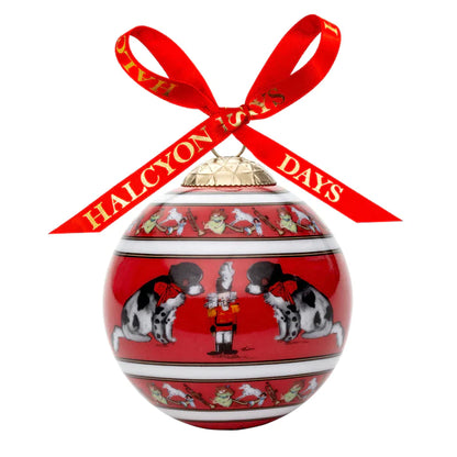 Halcyon Days Bauble - Spotty Dog & the Nutcracker