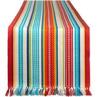 Baja Stripe Fringed Table Runner