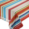 Baja Stripe Fringed Tablecloth 52 in x 52 in