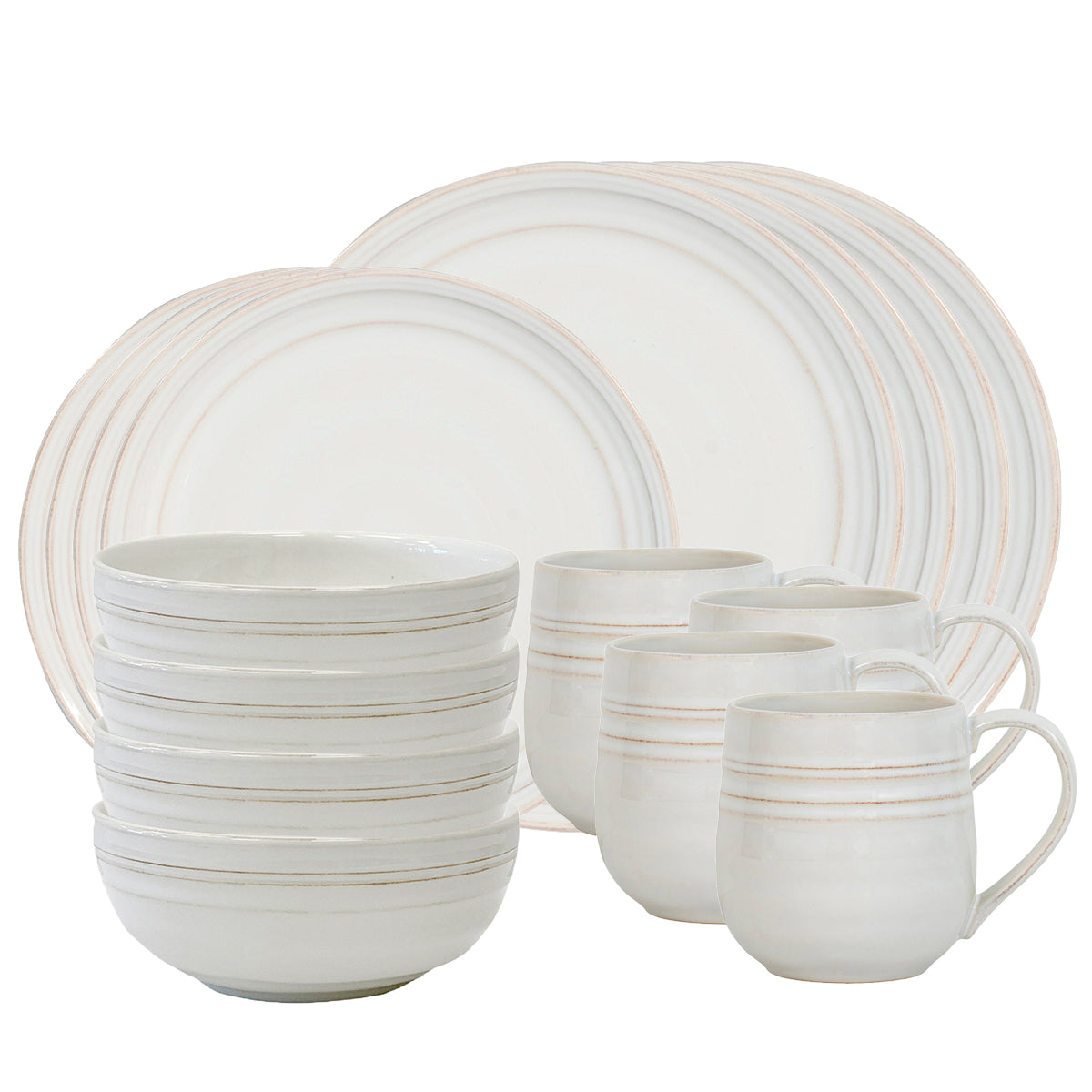 Juliska Bilbao 16 Piece Place Setting - Whitewash