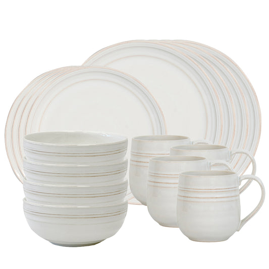 Juliska Bilbao 16 Piece Place Setting - Whitewash