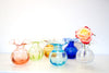 Vietri Hibiscus Glass Bud Vase - Aqua