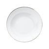 Christofle Albi Dinnerware:  Rimmed Soup Bowl, Porcelain Platinum-Finish