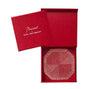 Kim Seybert Drink Coasters: BACCARAT Louxor in Red, Set of 4 in a Gift Box