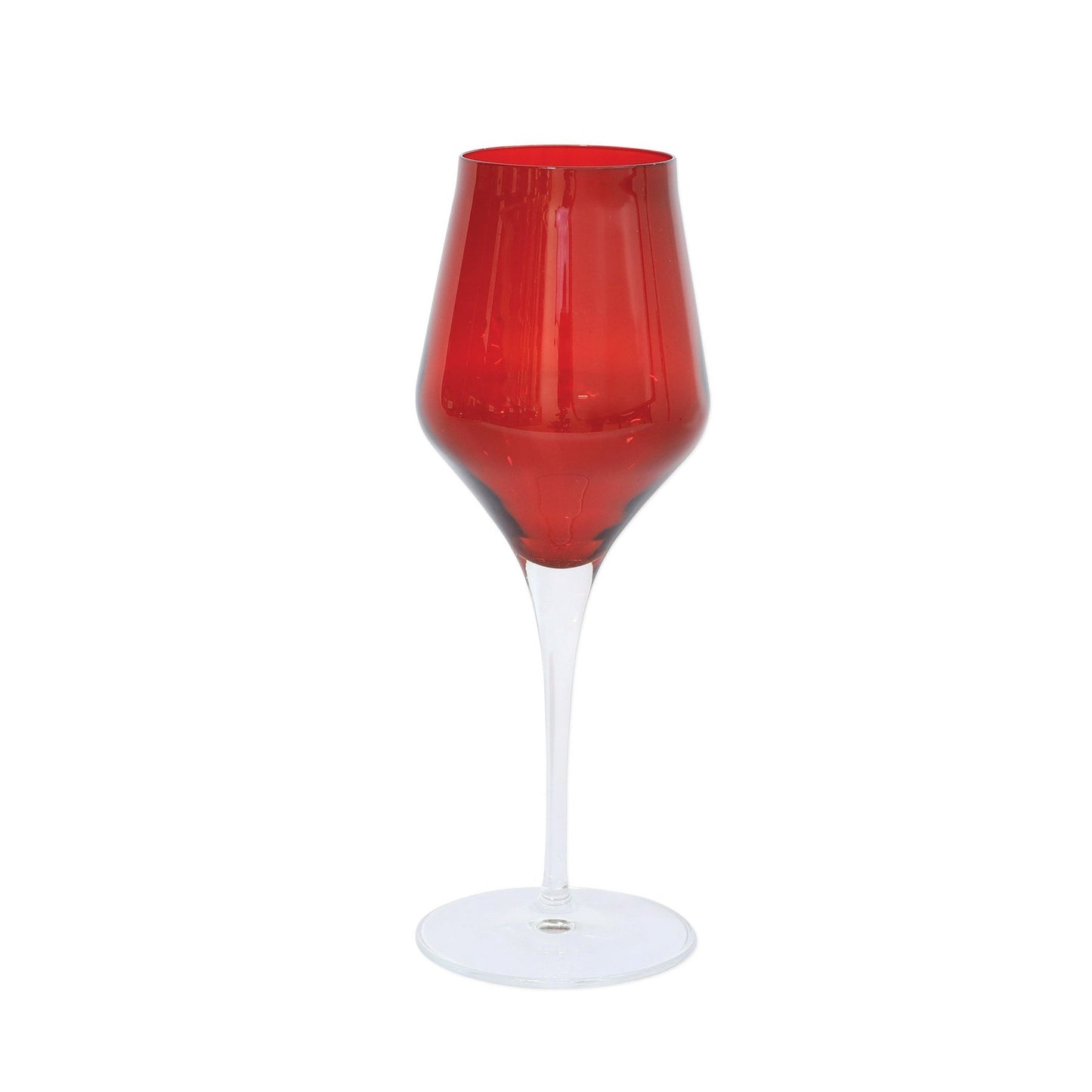Vietri Contessa Wine Glass - Red