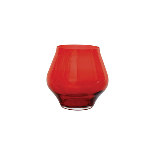 Vietri Contessa Stemless Wine Glass - Red
