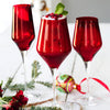 Vietri Contessa Champagne Glass - Red