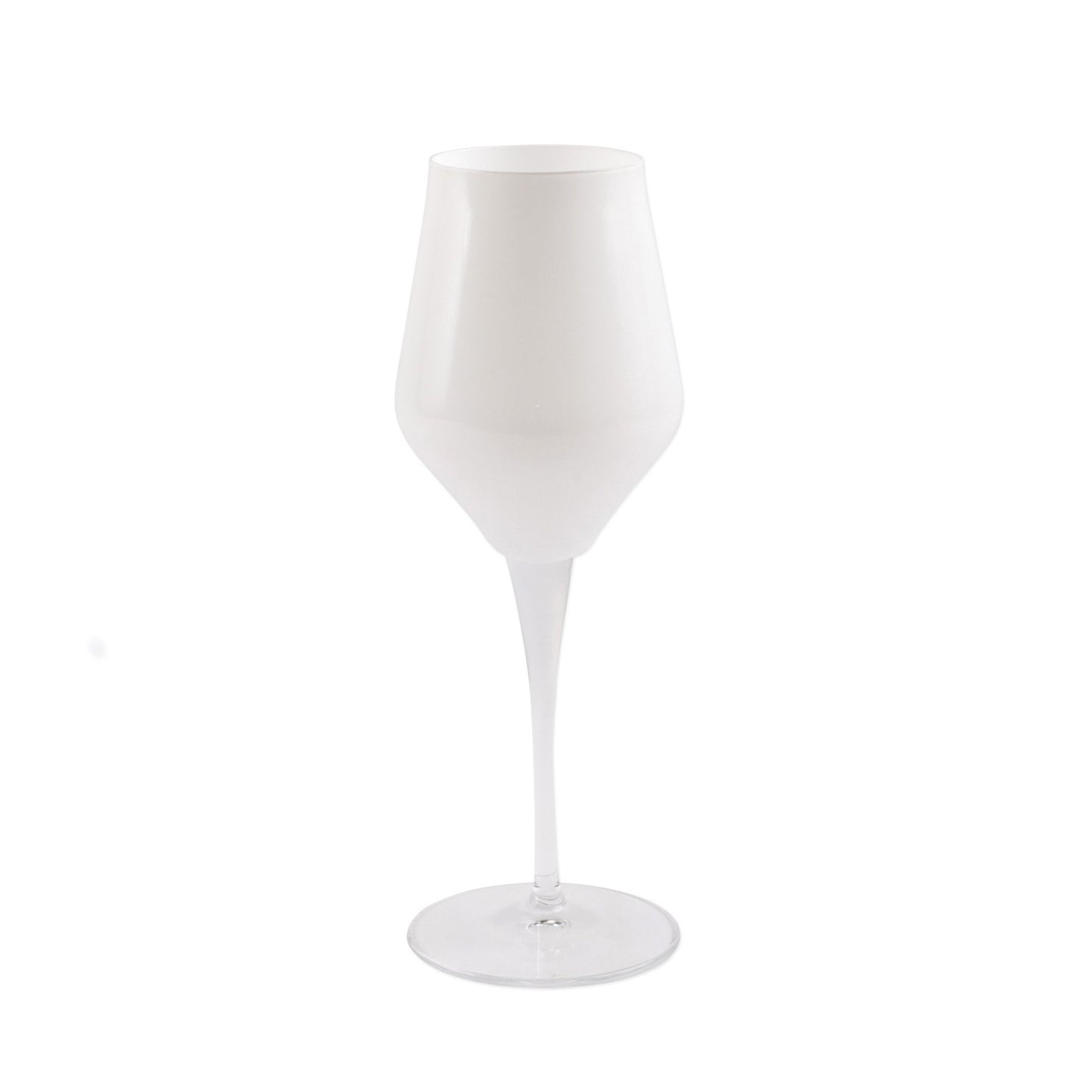 Vietri Contessa Wine Glass - White