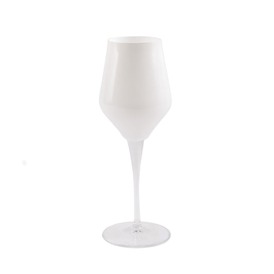Vietri Contessa Wine Glass - White