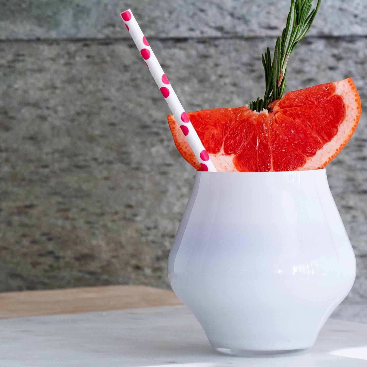 Vietri Contessa Stemless Wine Glass - White