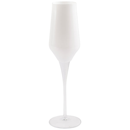 Vietri Contessa Champagne Glass - White